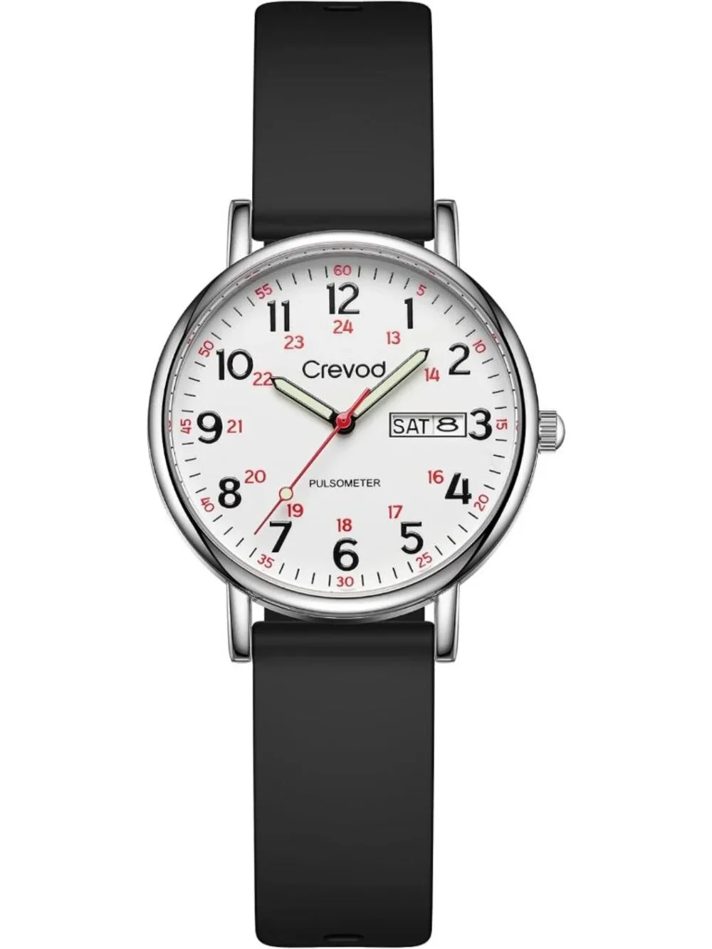 Waterproof Medical Watch for Nurses & Healthcare, 24-Hour Dial, Easy Read